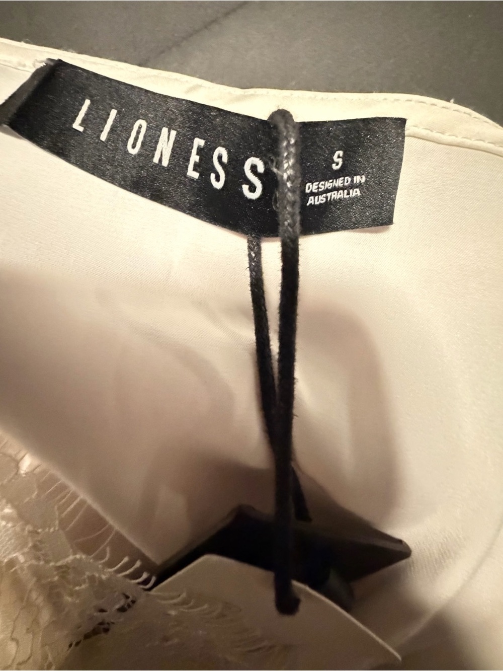 LIONESS Ivory Hideaway Satin Slip Dress - Size Small - NWT - Picture 7 of 9